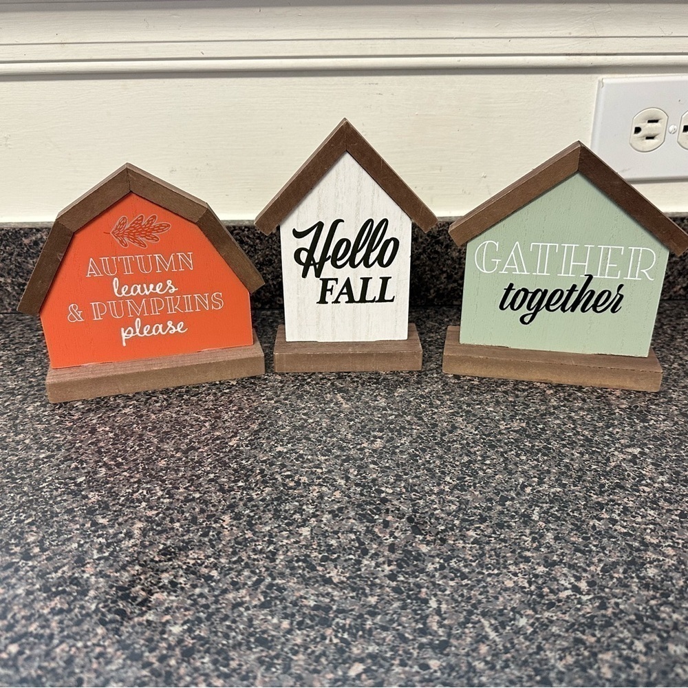 Fall Wooden Decor 3 Pieces